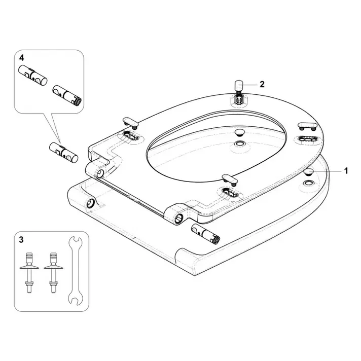 Roca Meridian A8012A200B – Tapa WC, Cierre Amortiguado, Antibacteriana, Bisagras Acero Inoxidable