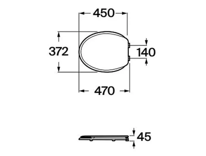 Roca Lorentina A801070004 – Tapa WC, Cierre Normal, Antibacteriana