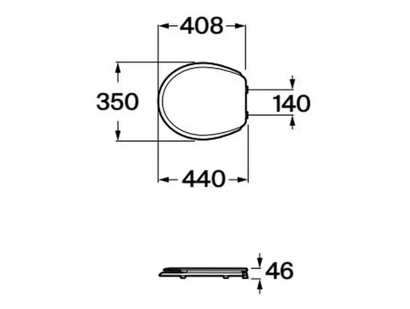 Roca Lucerna A801099004 – Tapa WC, Cierre Normal, Antibacteriana