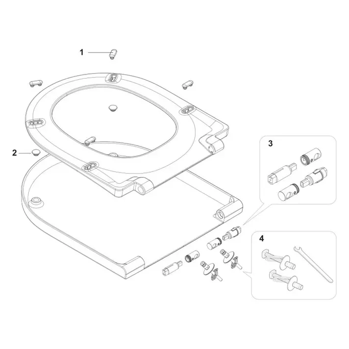 Roca Inspira Round A80152200B – Tapa WC, Cierre Amortiguado, Antibacteriana