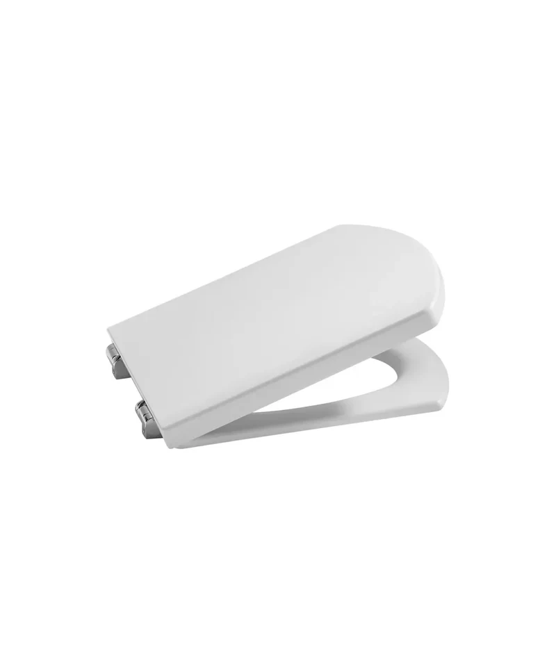 Roca Hall A801620004 – Tapa WC, Cierre Normal, Antibacteriana, Bisagras Acero Inoxidable