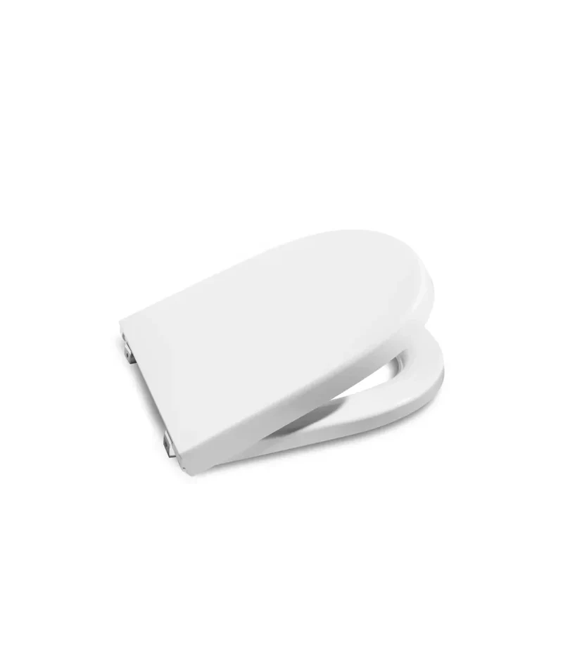 Roca Access A801232004 – Tapa WC Redonda, Cierre Amortiguado, Antibacteriana, Bisagras Acero Inoxidable
