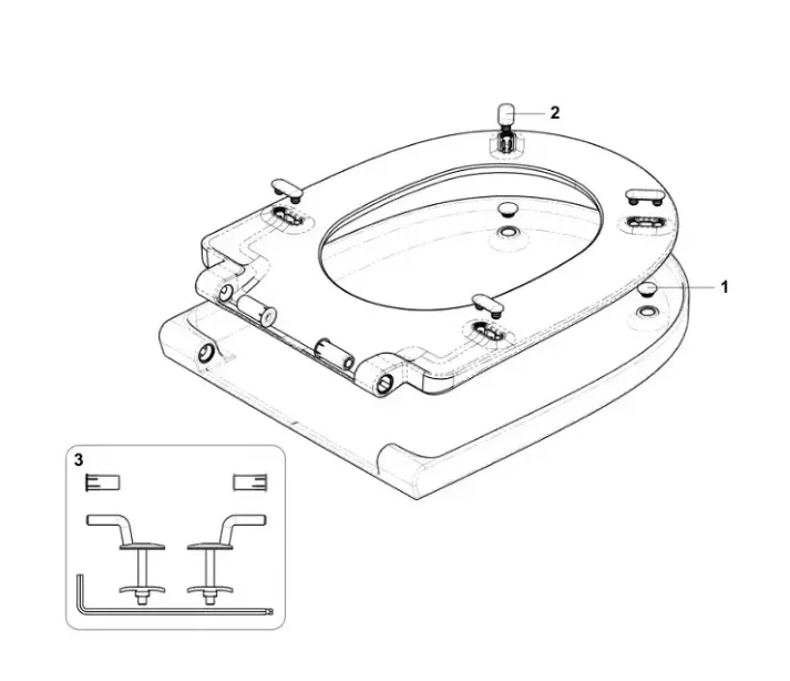 Roca Meridian A8012A000B – Tapa WC Redonda, Cierre Normal, Antibacteriana