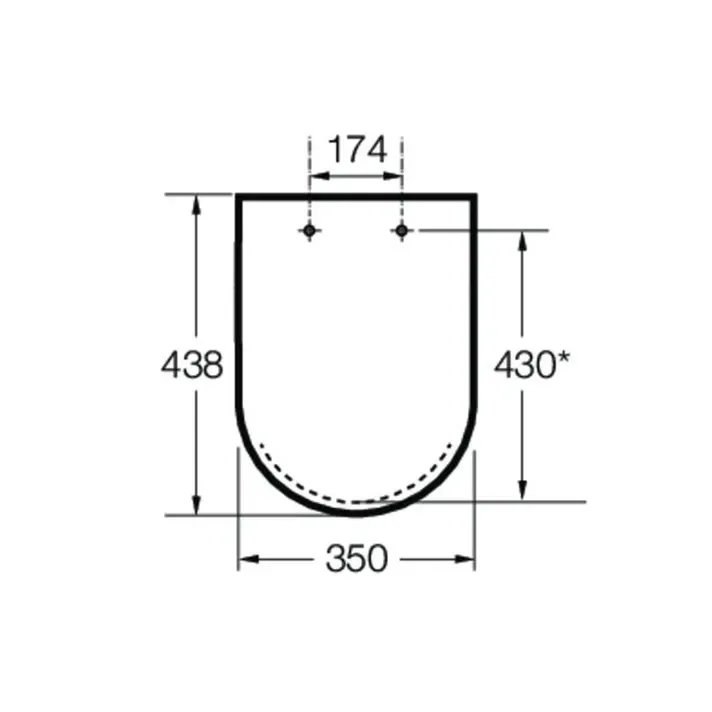Roca Debba A8019D000B – Tapa WC Cuadrada, Cierre Normal, Antibacteriana, Bisagras Acero Inoxidable