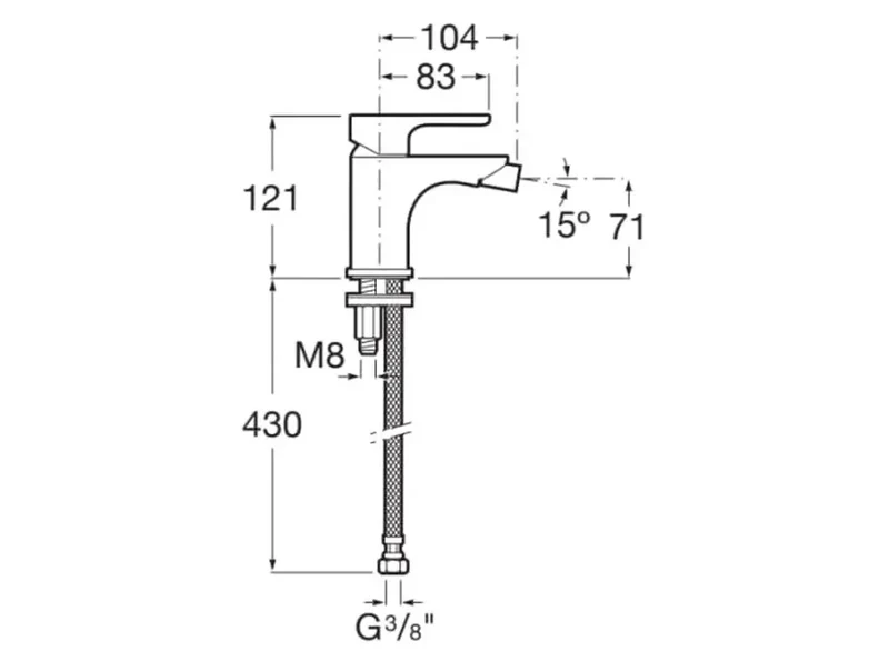 Roca L20 A5A6B09C00 – Grifo de Bidé, Cromado