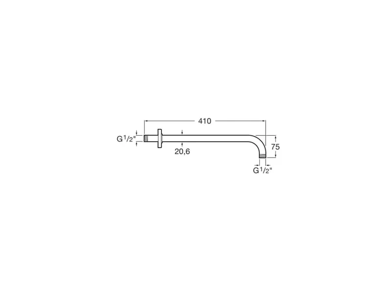 Roca A5B0250C00 – Soporte de Rociador, 40 cm