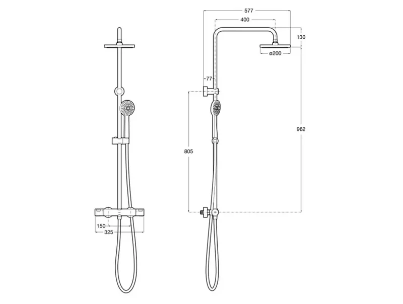 Roca Victoria A5A9F18NB0 – Columna de Ducha, Termostática, Negro