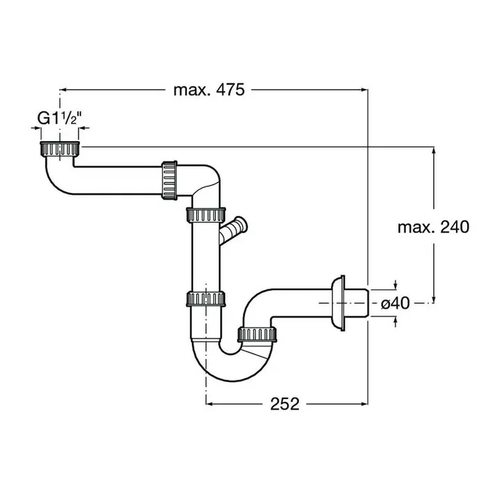 Roca Lisboa A870M10450 – Fregadero, 61 cm