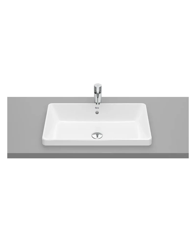 Roca The Gap A3270Y8000 – Lavabo Sobre Encimera, Blanco, 60 cm