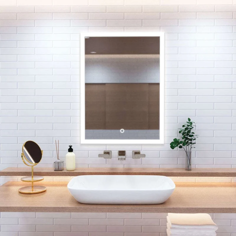 Rectangular LED mirror with front lighting 800x1200mm