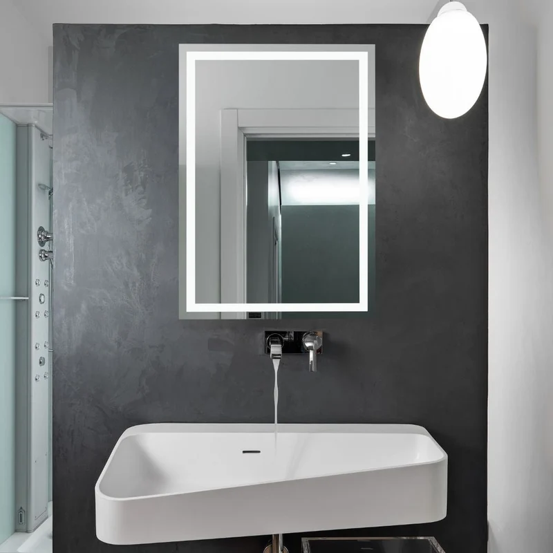 Rectangular LED mirror with double Front Lit 600x900mm