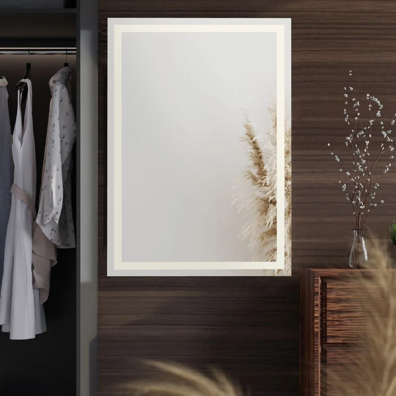 Rectangular LED mirror with double Front Lit 600x900mm
