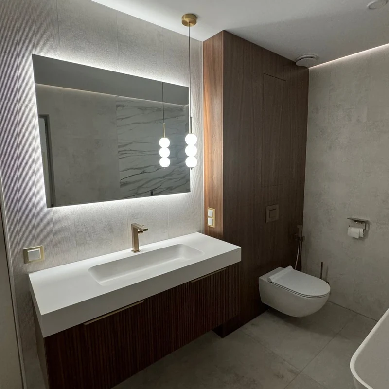 Rectangle LED mirrors with rear lighting 900x600mm