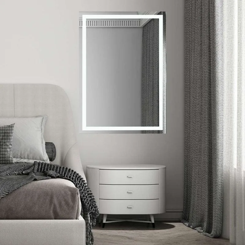 Rectangular LED mirror with double Front Lit 500x700mm