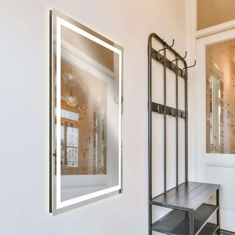 Rectangular LED mirror with double Front Lit 500x700mm