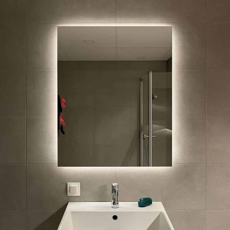 Rectangle LED mirrors with rear lighting 500x700mm