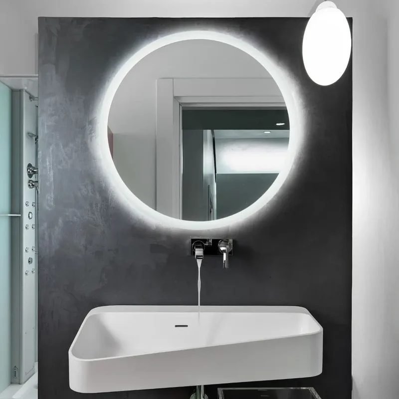 Round LED mirror with front lighting Ø 600mm