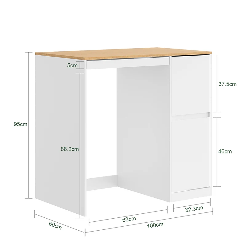 SoBuy BZR223-WN Mueble Lavadora con Cesto y Tendedero Extraíble Blanco 100×60×95 cm