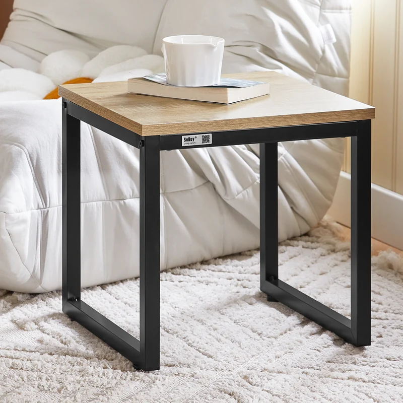 SoBuy FBT42-N Set de 2 Mesas Auxiliares Madera