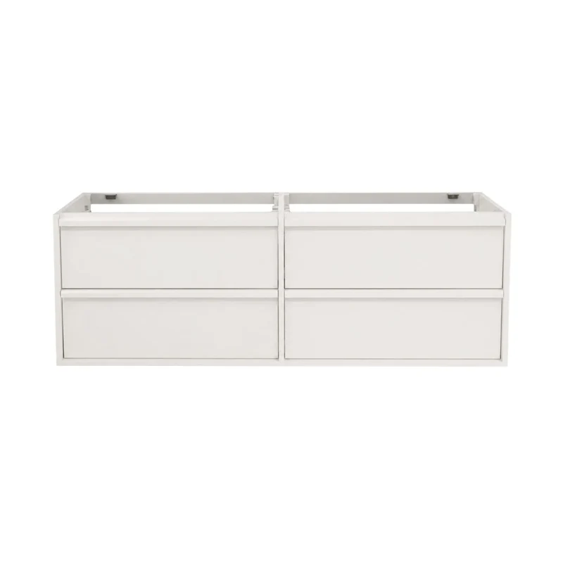 Mueble de baño Fien - Blanco - 150 cm | Amplio armario de almacenamiento