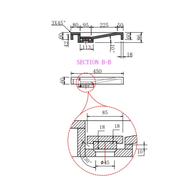 Plato de lavabo de travertino - Soumans - 150 cm