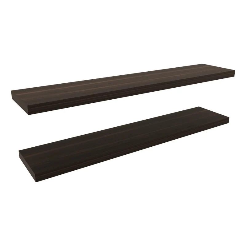 Repisa Flotante Shelf 120, Caoba, con Espacio para Colocar Objetos Decorativos