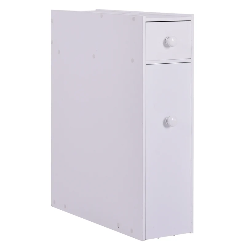 Costway - Armario baño, Mueble auxiliar baño, Estanterias almacenaje, 16 x 48,5 x 58 cm, Blanco