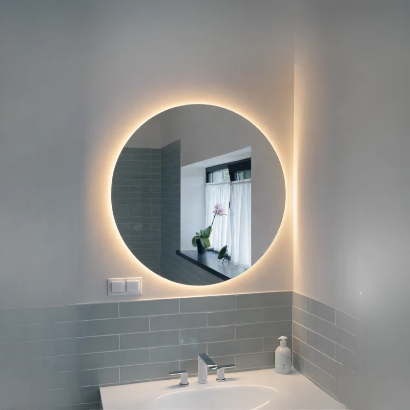Round LED mirror with rear lighting Ø 700mm
