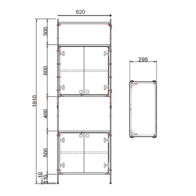 Mueble de pared - Sarzeau - Nogal - Combinación 2
