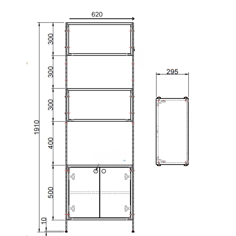 Mueble de pared - Sarzeau - Nogal - Combinación 1