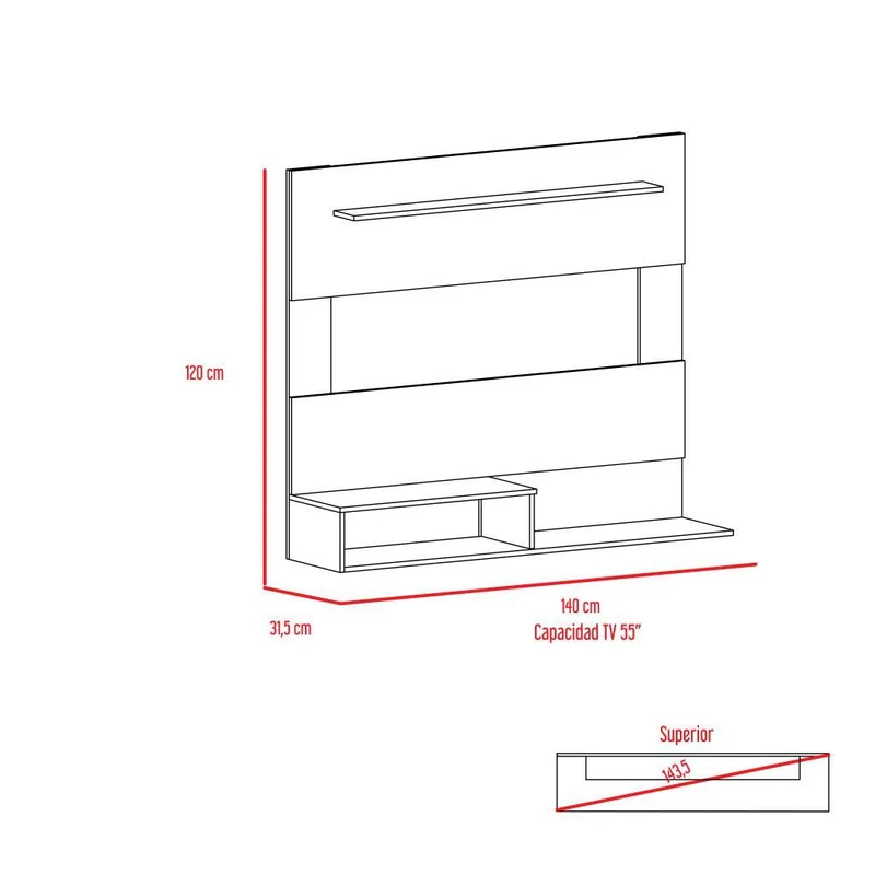 Mueble Multiusos Beijing, Wengue