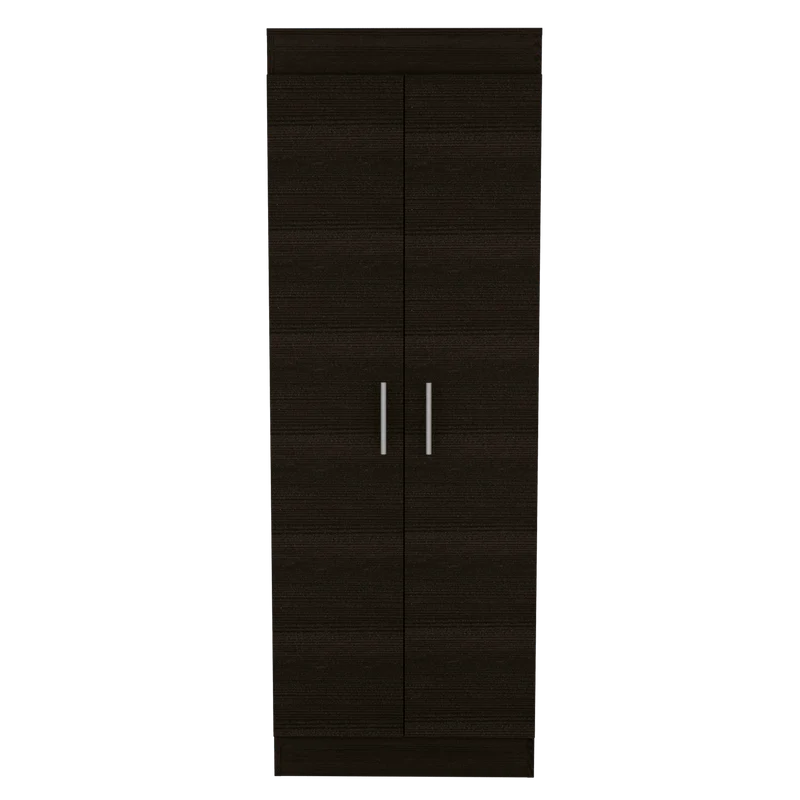 Mueble Multiusos Barlovento, Wengue, con Cinco Entrepaños y Dos Puertas Batientes