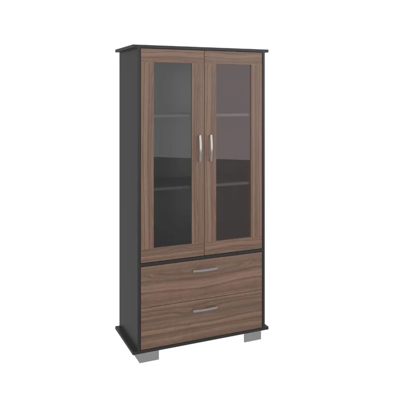 Mueble Multiusos Clasic, Wengue y Avelana, con Dos Cajones
