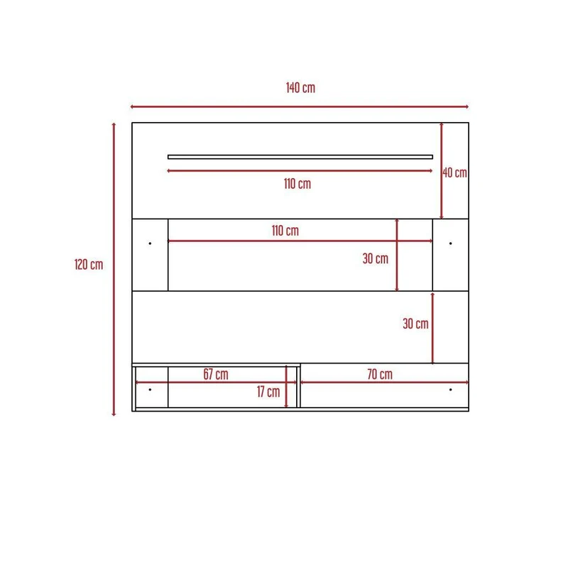 Mueble Multiusos Beijing, Blanco, con Espacio para Televisor de hasta 55 Pulgadas