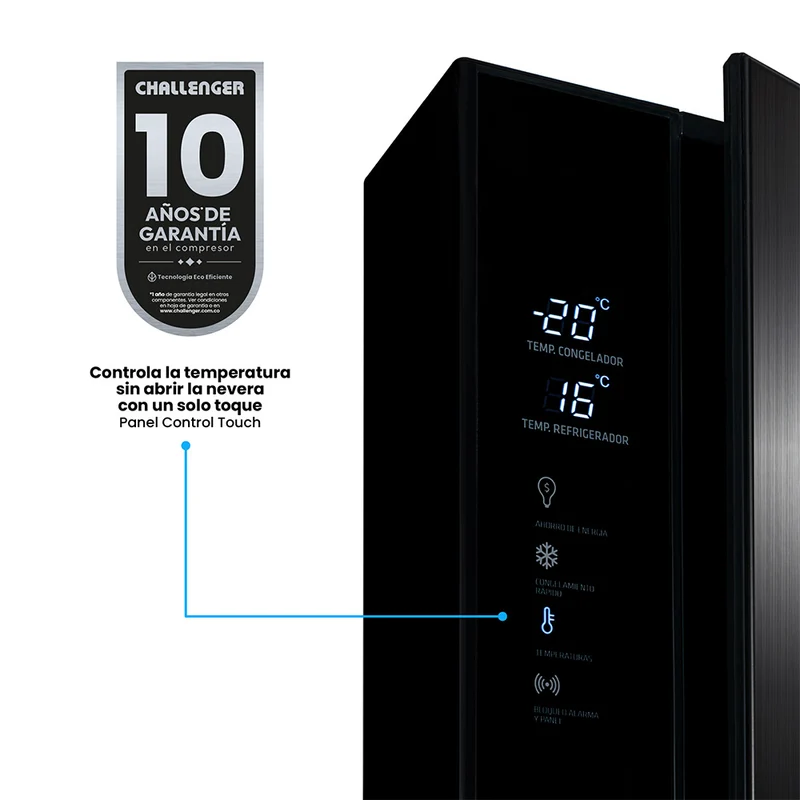 Nevera Challenger Cra 482, Negro Mate