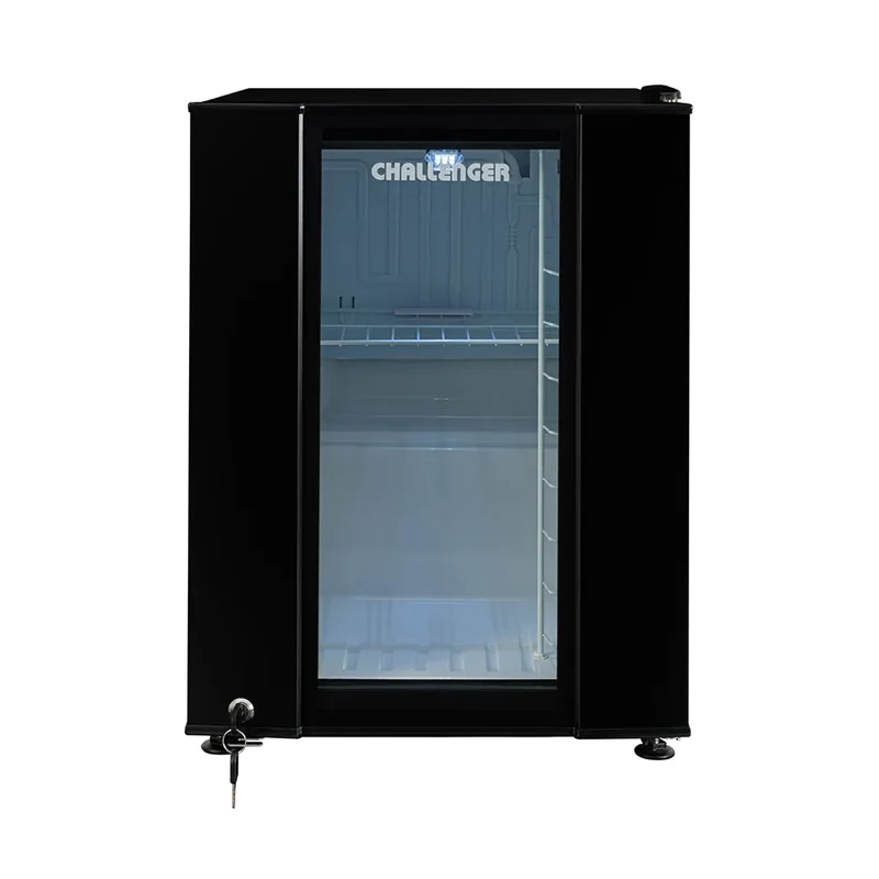 Minibar 49 lts Puerta de Vidrio Iluminación LED, Negro