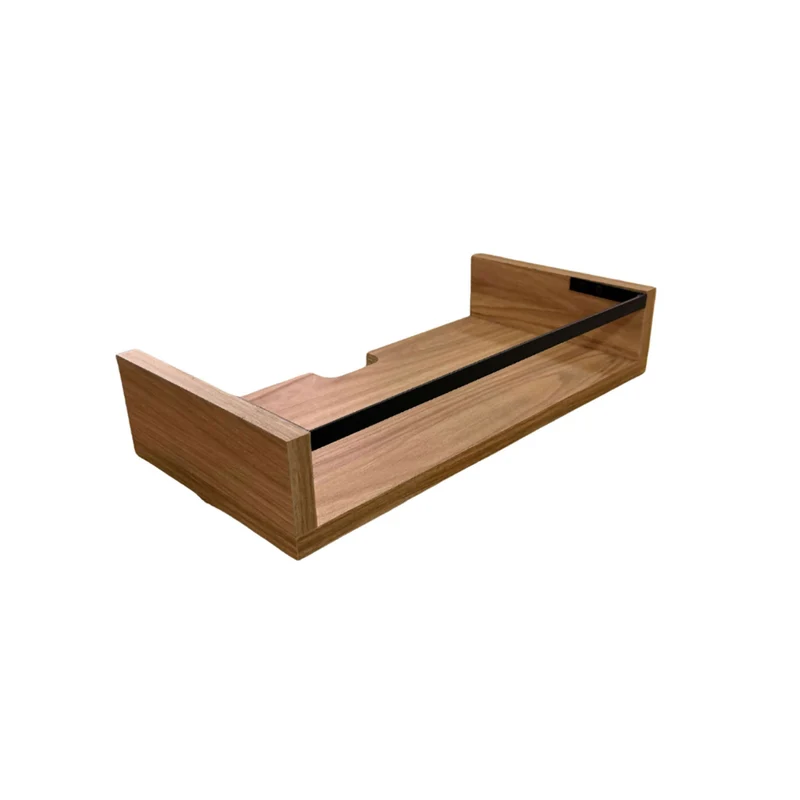 Repisa Lauren Madera Natural + Negro