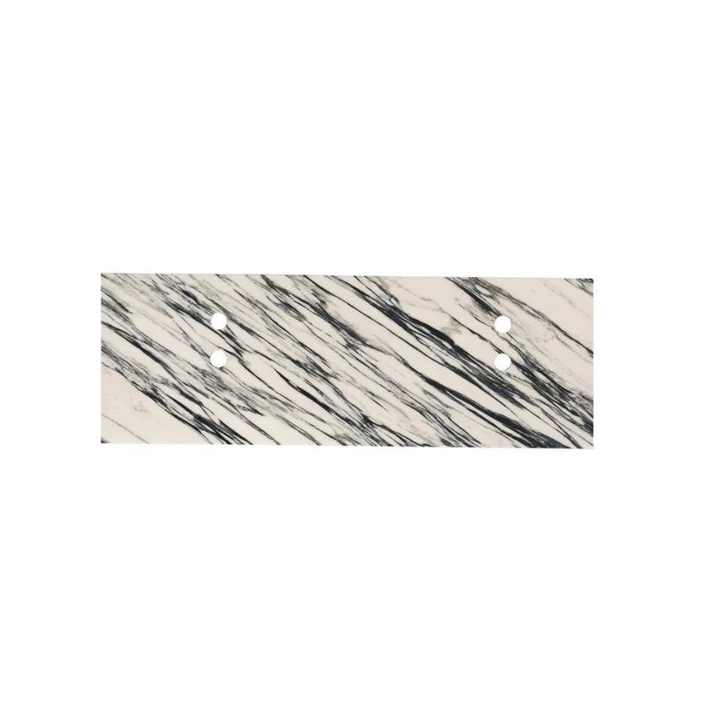 Marcel Placa Superior de Mármol - Mármol Azul/Blanco - 120cm - Con Agujeros