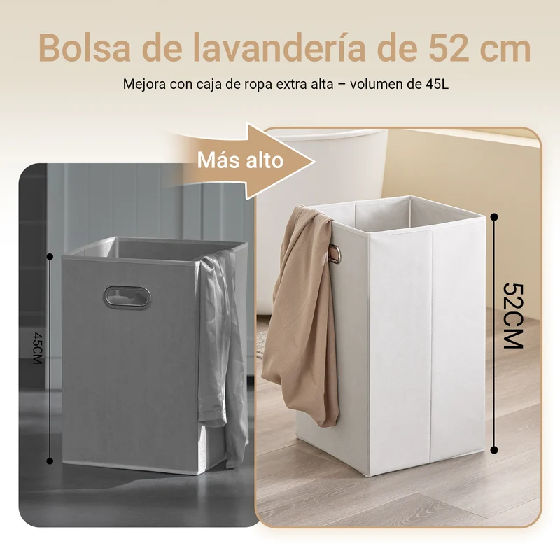 SoBuy BZR213-W Mueble Baño con 3 Cestos de Ropa Armario Estrecho para Lavandería 78x38x90 cm