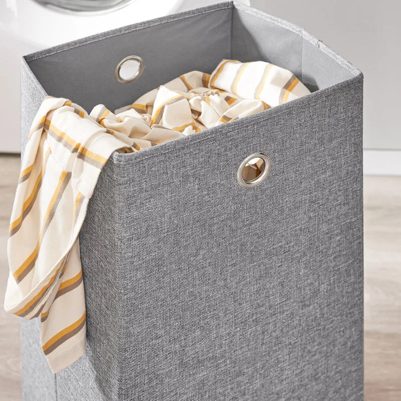 SoBuy BZR217-WN Armario para Lavadora con cesto de ropa Blanco 100×60×90 cm