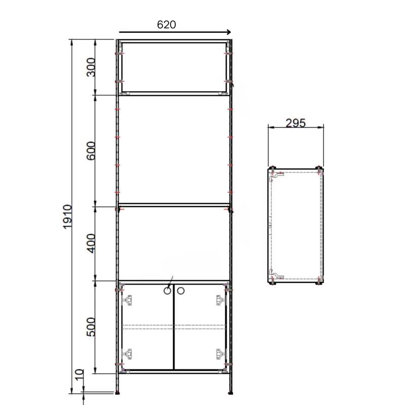 Mueble de pared - Sarzeau - Nogal - Combinación 3