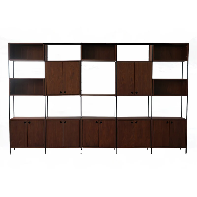 Sarzeau - Mueble de pared con 5 compartimentos - Nogal