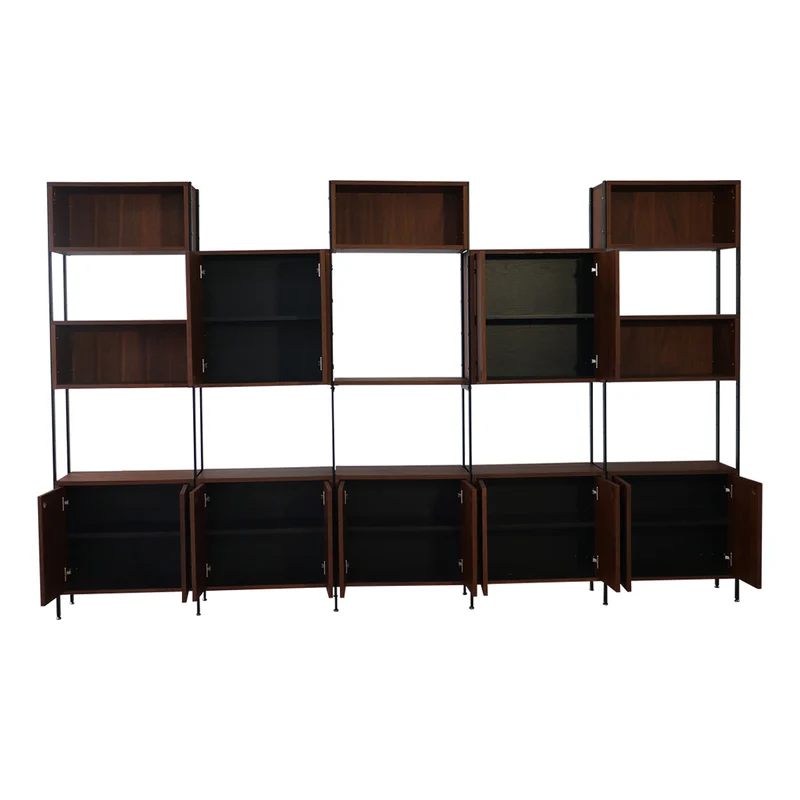Sarzeau - Mueble de pared con 5 compartimentos - Nogal