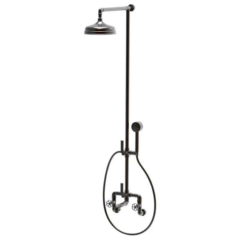 Grifería Bañera Pared RV313 Industrial Columna Ducha | Latón Balneo Toscia