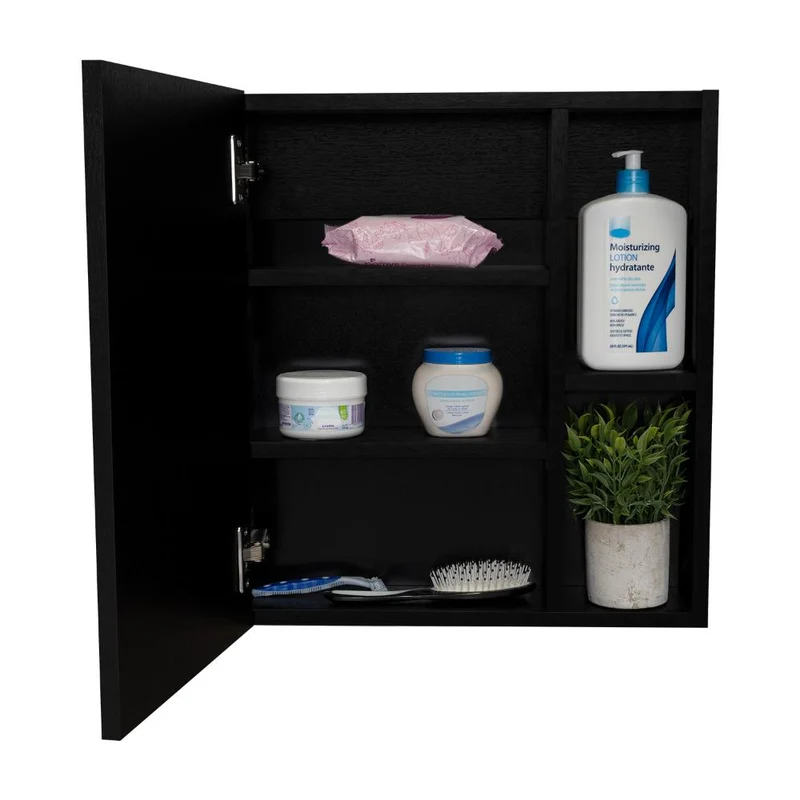 Set de 2 Gabinetes de Baño Delhi, Wengue, con Puerta Espejo y Varios Entrepaños
