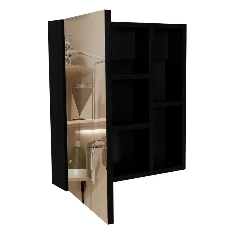 Set de 2 Gabinetes de Baño Delhi, Wengue, con Puerta Espejo y Varios Entrepaños