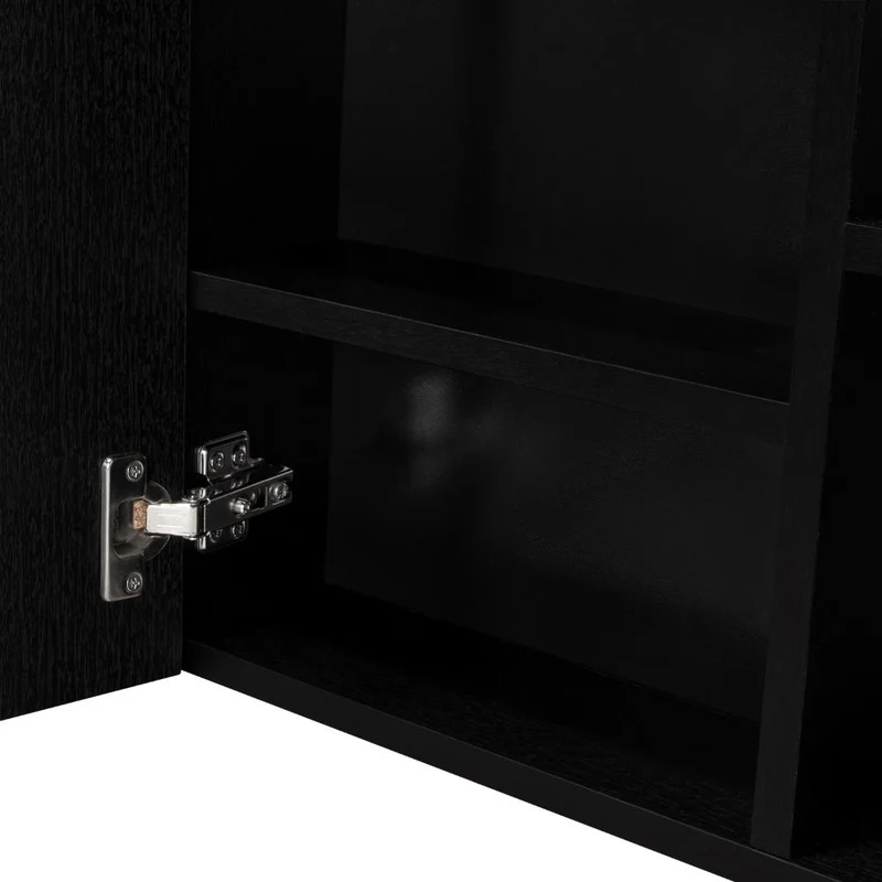Set de 2 Gabinetes de Baño Delhi, Wengue, con Puerta Espejo y Varios Entrepaños