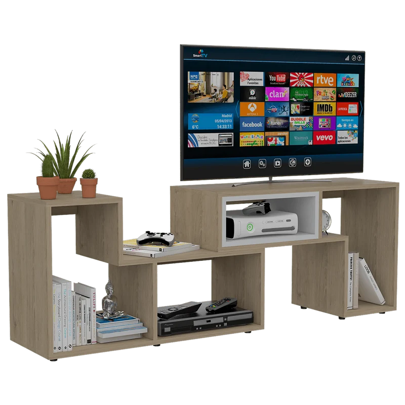 Combo para Sala Sullana, Incluye Mesa para TV, Biblioteca Cubo y Mesa de Centro