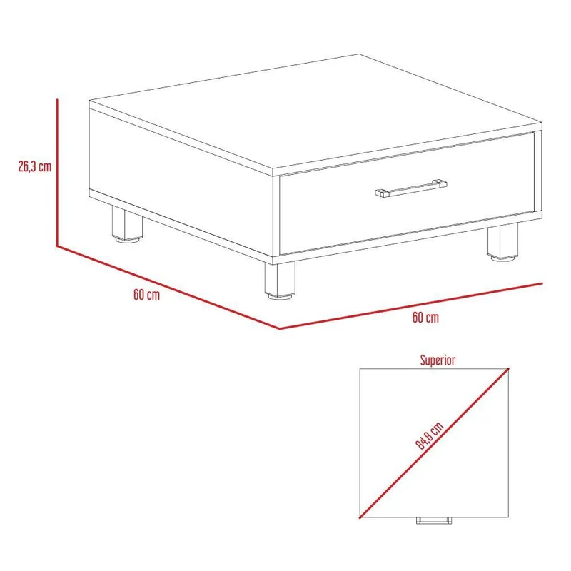 Combo para Sala Sullana, Incluye Mesa para TV, Biblioteca Cubo y Mesa de Centro