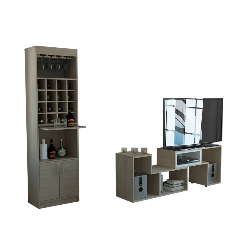 Combo para Sala Quevedo, Incluye Bar y Mesa para TV